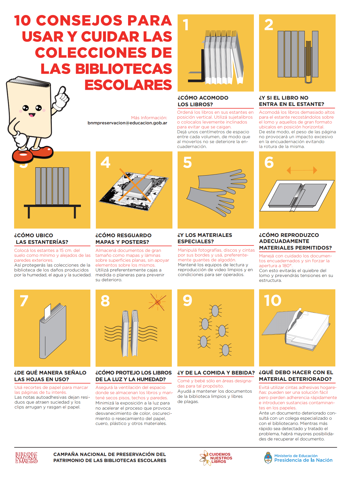 10 consejos para usar y cuidar las colecciones de las bibliotecas escolares