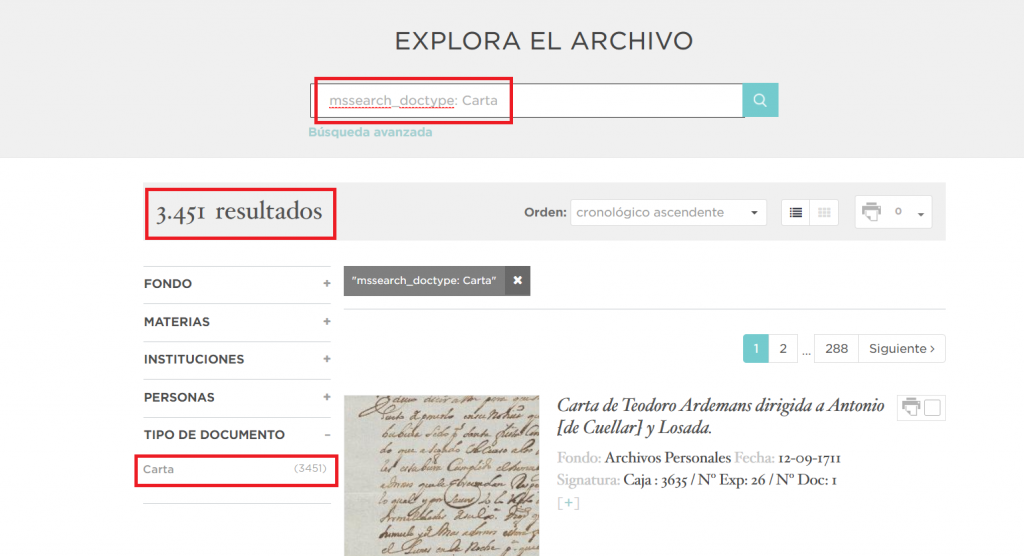 Buscar por tipología de documentos en MediaSearch