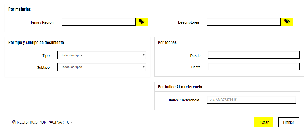 Búsquedas Centro de Documentación de Amnistía Internacional España