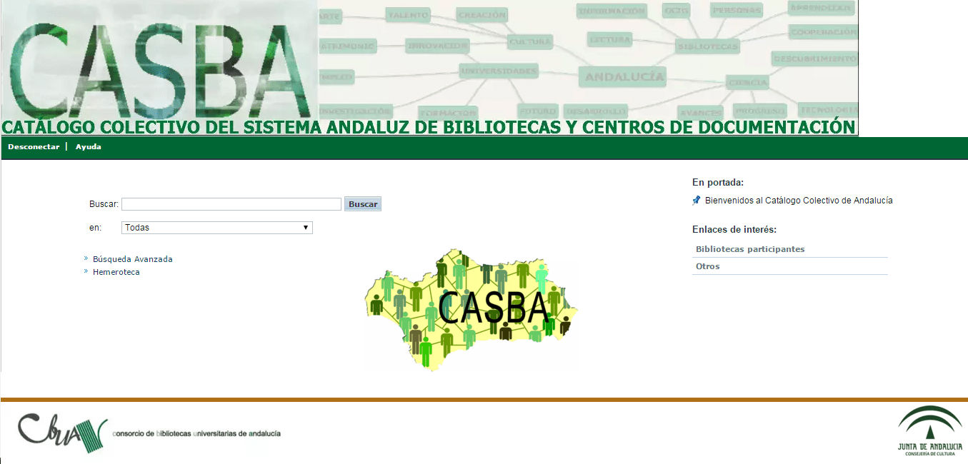 Catálogo Colectivo del Sistema Andaluz de Bibliotecas y Centros de Documentación - CASBA