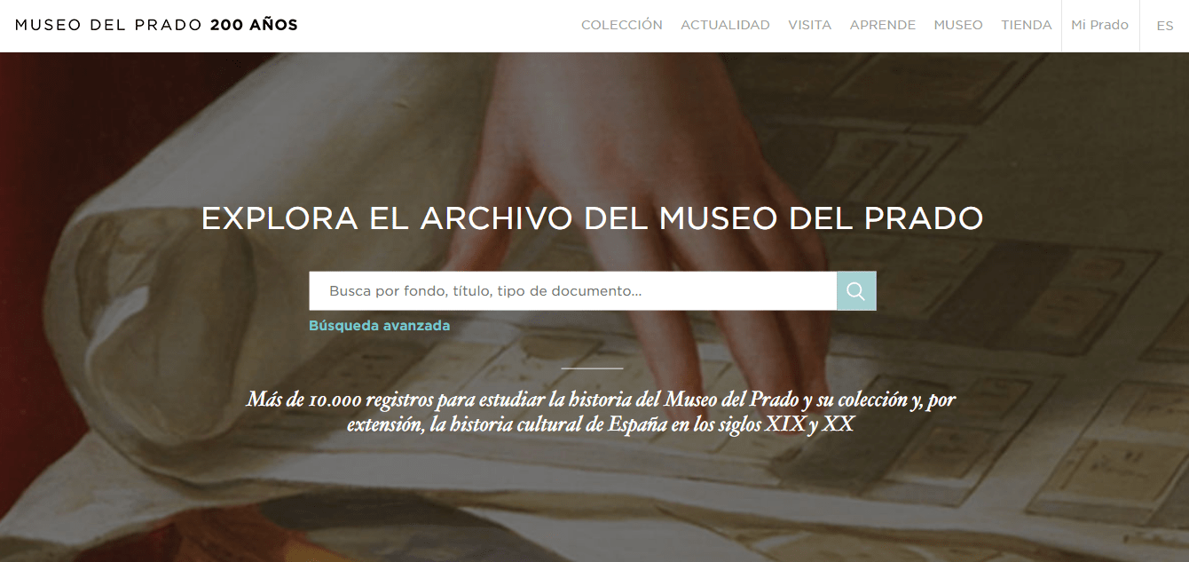 Explora el Archivo del Museo del Prado