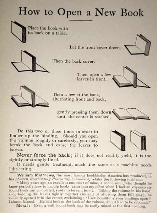 How to open a new book