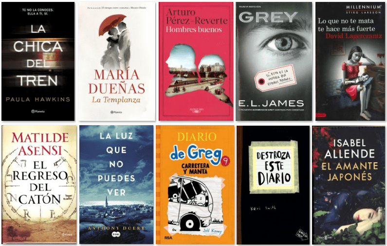 Los 10 libros más vendidos en España en 2015
