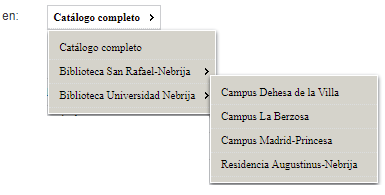 Opac de la Biblioteca de la Universidad de Nebrija