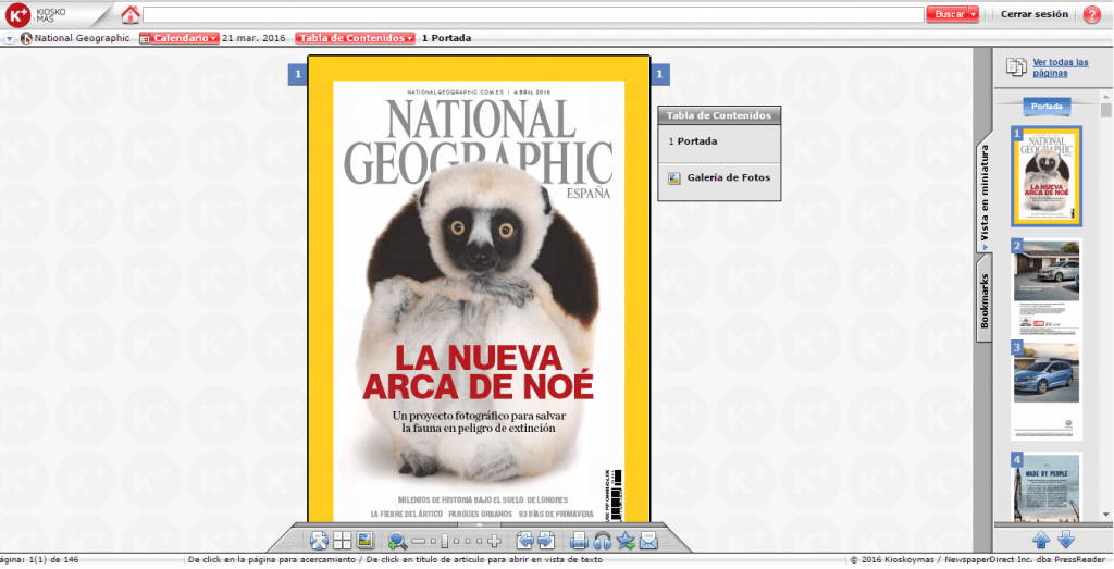 Quiosco digital de las bibliotecas públicas de Madrid - Revista National Geographic