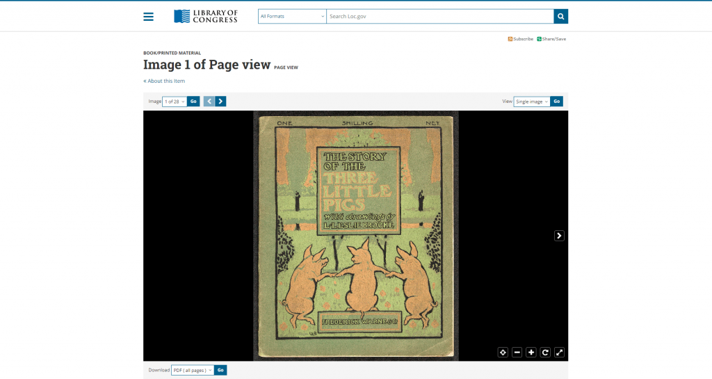 The story of the free little pigs - Library of Congress