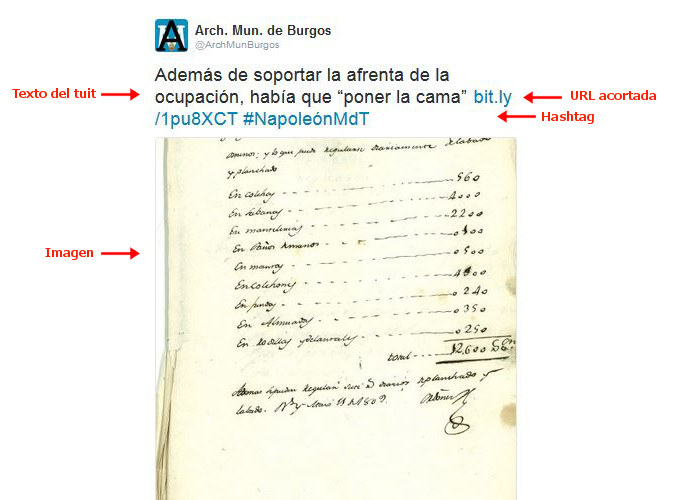 Tuit del Archivo Municipal de Burgos en capítulo del Ministerio del Tiempo