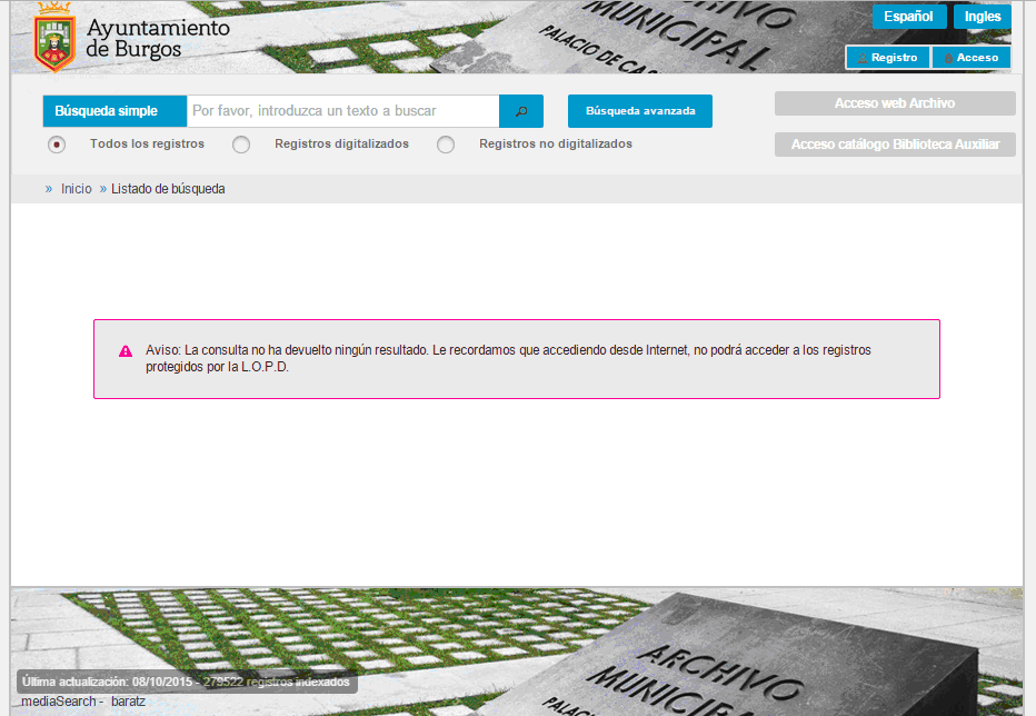 Visor cartográfico del Ayuntamiento de Burgos - MediaSearch