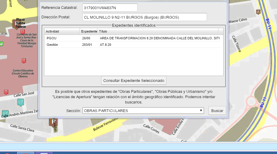 Visor cartográfico del Ayuntamiento de Burgos - Secciones