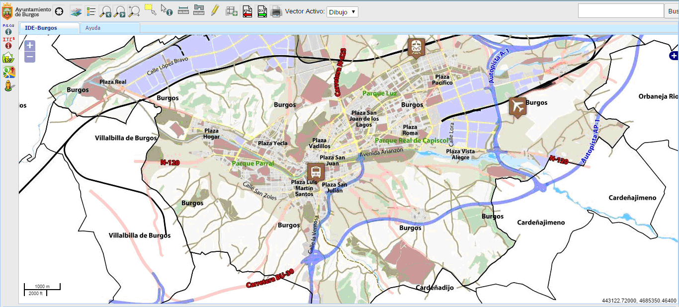 Visor cartográfico del Ayuntamiento de Burgos