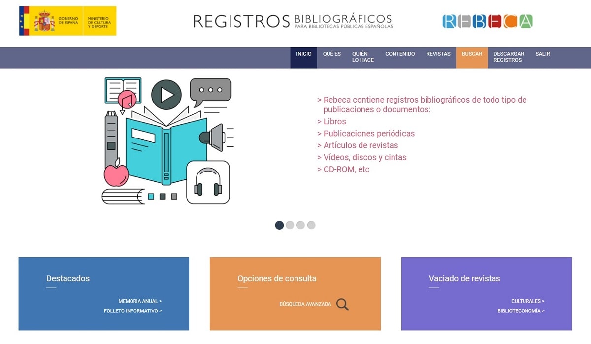 Registros bibliográficos para bibliotecas públicas españolas Rebeca AbsysNet