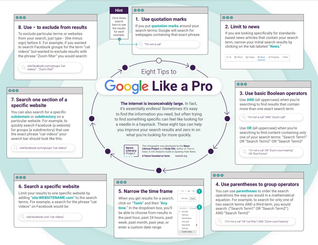 Eight tips to Google like a pro