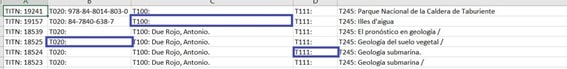 Visualización información AbsysNet en Excel 2