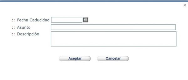 Ventana emergente para añadir contenido en Notas de AbsysNet