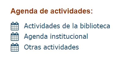 Agenda de actividades en catálogo AbsysNet