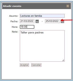 Horario eventos de AbsysNet 2