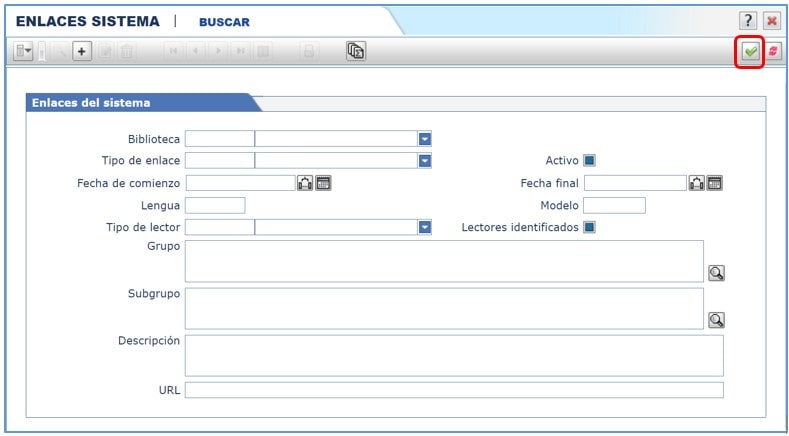 Resultados enlaces del Sistema AbsysNet