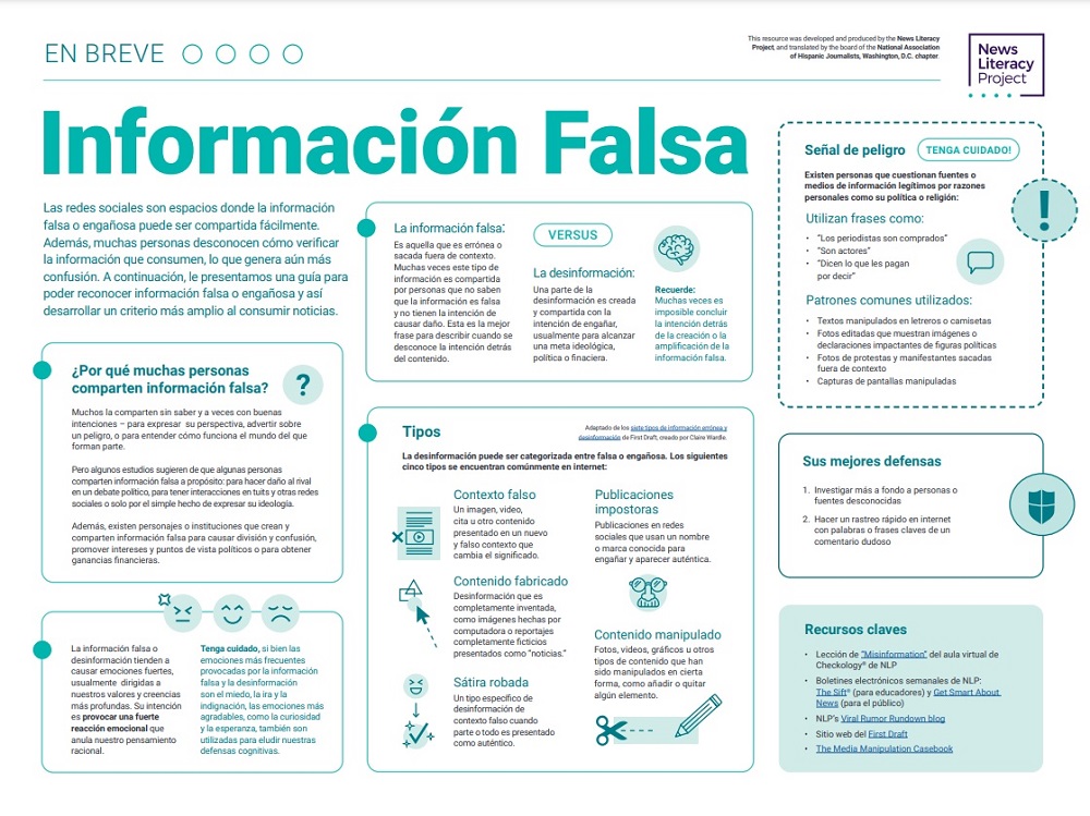 Infografía Información Falsa