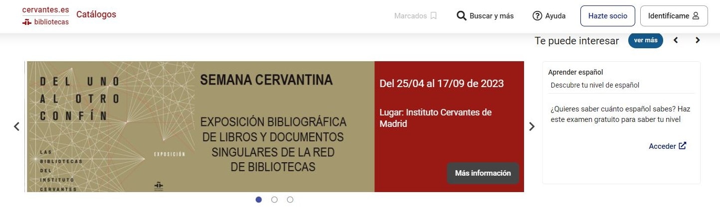Noticias destacadas mOpac biblioteca Instituto Cervantes