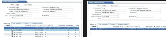 Recepción de números (diferencia)