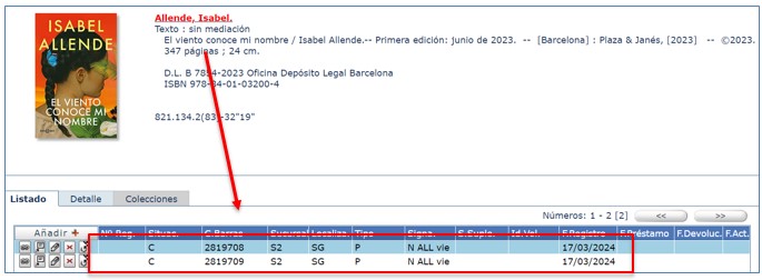 Ejemplares idénticos en Absys