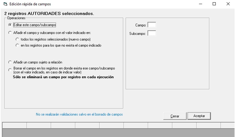 Edición rápida Digibib - Registros autoridades