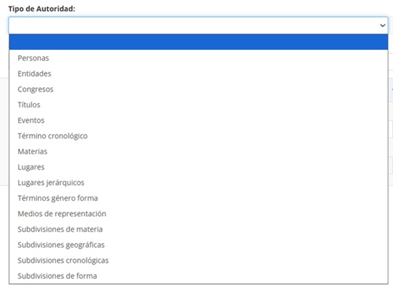 Gestión de áreas en Digibib Digiarch según condiciones de búsqueda para autoridades
