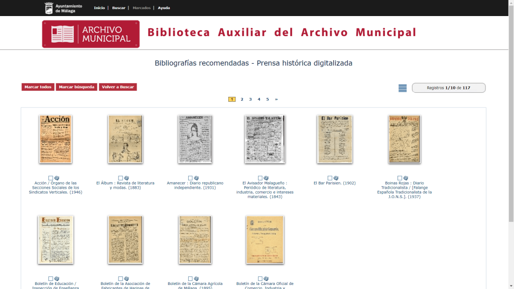 Accede a la prensa histórica malagueña a través de la Biblioteca auxiliar del Archivo de Málaga