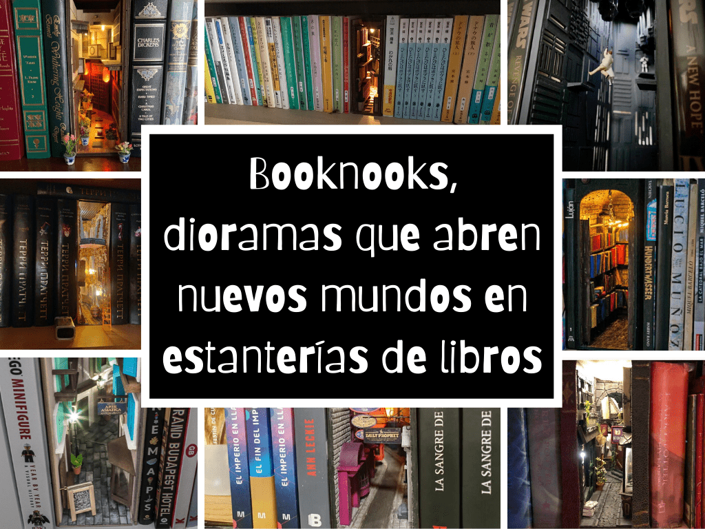 Booknooks, dioramas que abren nuevos mundos en estanterías de libros