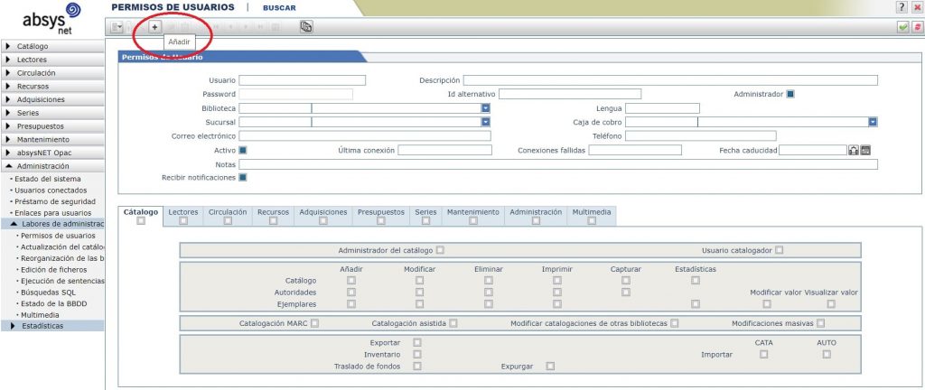 Cómo definir los permisos que un usuario de AbsysNet