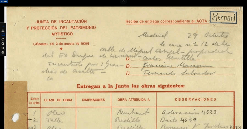 Detalle de documento digital del Archivo online del Instituto del Patrimonio Cultural de España