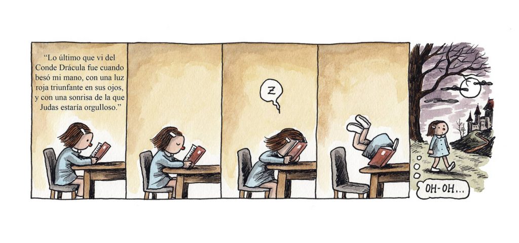 El peligro de quedarse dormido mientras se lee un libro...