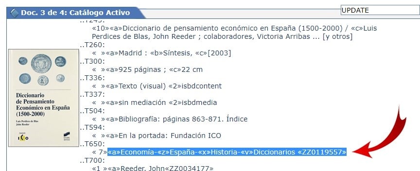 Gestión interna autoridad completa en registro bibliográfico AbsysNet