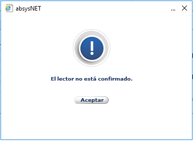 Lector no confirmado en AbsysNet Opac