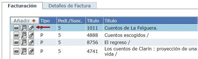 Modificar los detalles de la factura en AbsysNet 1