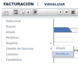 Modificar los detalles de la factura en AbsysNet 2