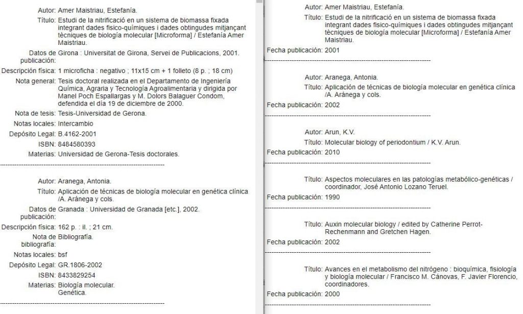 Presentación formato opac abreviado AbsysNet