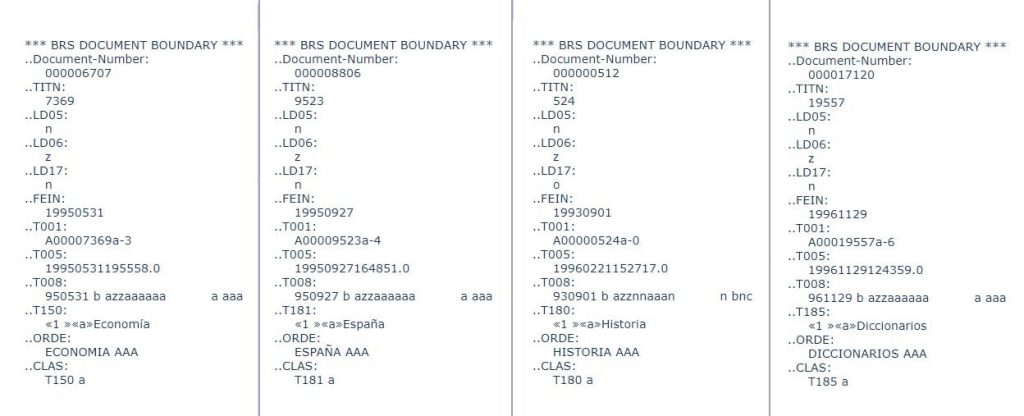 Subdivisiones encabezamiento registro bibliográfico AbsysNet