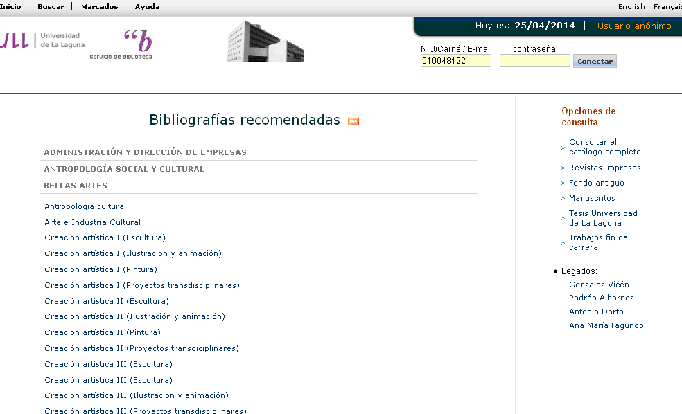 Bibliografías recomendadas