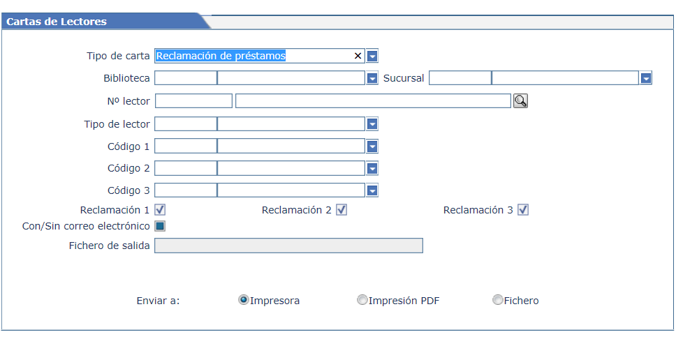 Cartas de lector de modo convencional - absysNet