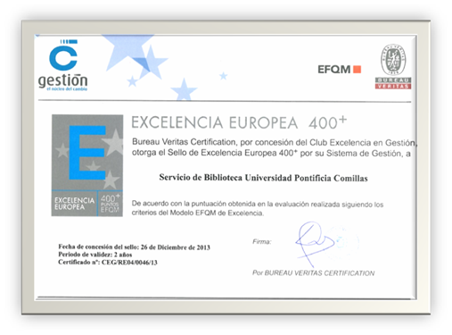 Sello de Excelencia Europea 400+