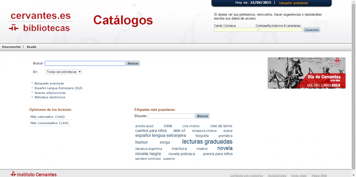 Catálogo de la Red de Bibliotecas del Instituto Cervantes
